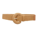 Wrapped Halfmoon Elastic Straw Belt in Cog