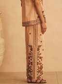 Straight Leg Pant Infiorata Embroidered