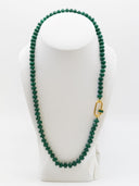 24 Inch Green Gem Necklace