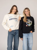 White Nantucket Fish Crewneck Sweatshirt