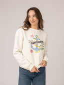 White Nantucket Anchor Crewneck Sweatshirt