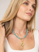 18 Inch Turquoise Gem Necklace