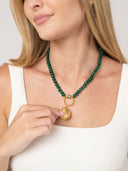 18 Inch Green Gem Necklace
