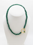 18 Inch Green Gem Necklace