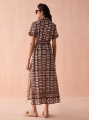 Amira Shirt Dress in Nari Cacao