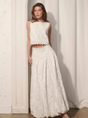 Eyelit Bubble Maxi Skirt