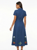 The Elena Dress in Blue Indigo