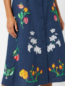 The Elena Dress in Blue Indigo