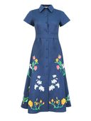 The Elena Dress in Blue Indigo