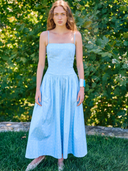 Drifter Dress in Blue Polka Dot