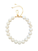 Chunky Beaded Necklace in Milk