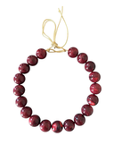 Chunky Beaded Necklace in Marbled Garnet
