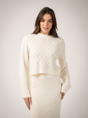 The Pointelle Sweater in Ivory
