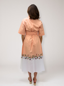 The Kosem Dress in Peach White