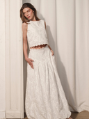 Eyelit Bubble Maxi Skirt