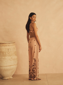 Straight Leg Pant Infiorata Embroidered