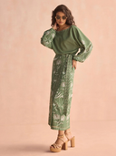 Verde Blouse in Luciana Artichoke