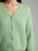 Cornelia Cropped Cardigan in Green Tea