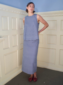 The Touquet Top in Navy Gingham