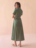 Amira Shirt Dress in Solid Palm