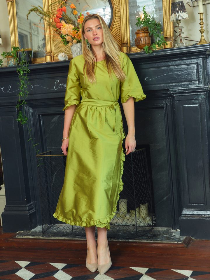 The Waverly Top | Chartreuse Taffeta