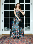 Sabrina Gown in Noir Floral