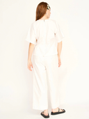 Wailea Top in White Poplin