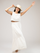 The Beach Tank + Abby Skirt Set | White Gauze