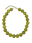 Kameron Chunky Beaded Necklace in Chartruese