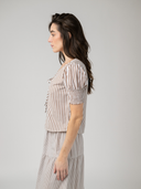 The Louisa Top | Brown Stripe