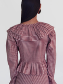 Calma Blouse in Vichy Red