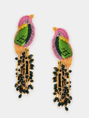 Kingfisher Earrings in Pink & Green