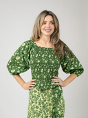 The Avi Top + Veda Skirt Set | Jaipur Green