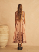 Empire Maxi Dress Infiorata Embroidered