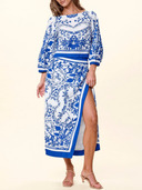 Lihua Midi Skirt in Altesse Print