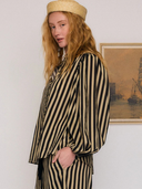 Belle Puff Sleeved Blouse in Stripe
