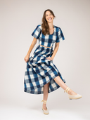 The Abby Set | Navy Check Ikat