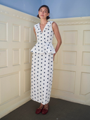 The Sailor Dress in White Polka Dot