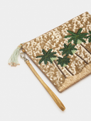 Palm Tree Sequin Pouch
