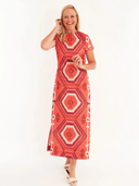 Malabar Dress in Kilim Maple