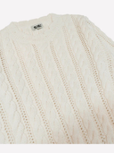 Ailis Eyelet Cable Sweater in Ivory