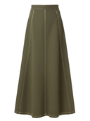 Bina Midi Skirt in Ivy Green Denim