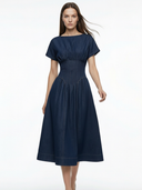 Elvaina Dress in Navy