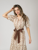 The Jane Midi Dress | Brown Vine