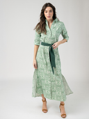 The Eloise Dress | Green Mughal Block