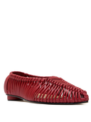 Simone Red Craft Flats