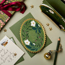 Green Flora Merry Christmas Card