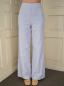 The Yacht Pant in Navy Stripe