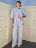 The Yacht Pant in Navy Stripe