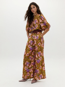 Culotte Linen Pants in Marly Print